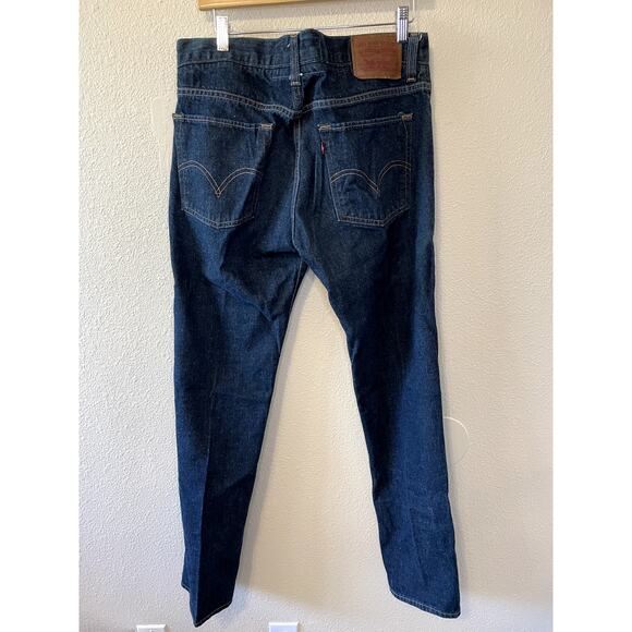 Levi's Y2K Style Skinny 511 Dark Wash 100% Cotton Mens Jeans 36W/32L Retro Denim - Picture 13 of 13